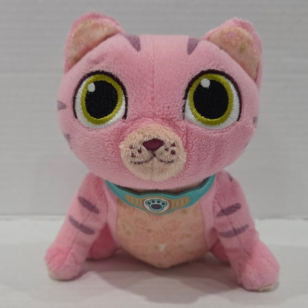 Disney Store Doc McStuffins Whispers Pink Cat Plush Toy 7 Inch Kitten